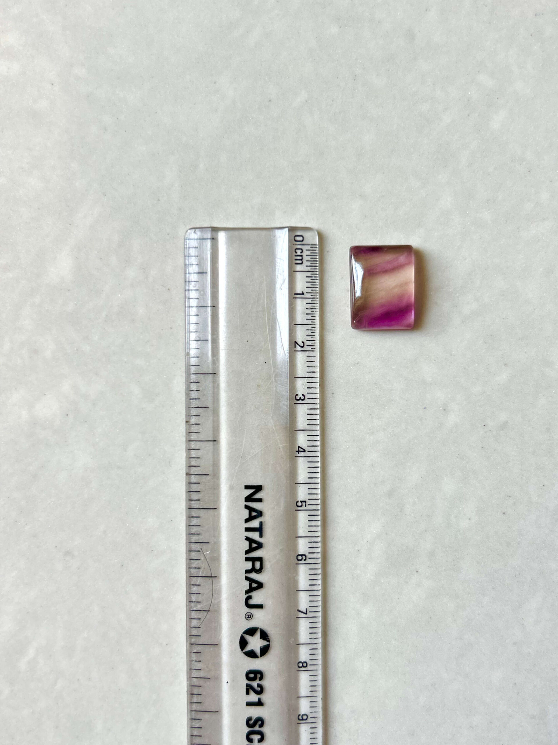 15mm Natural Rainbow Fluorite Stone Cabochon - Image 2