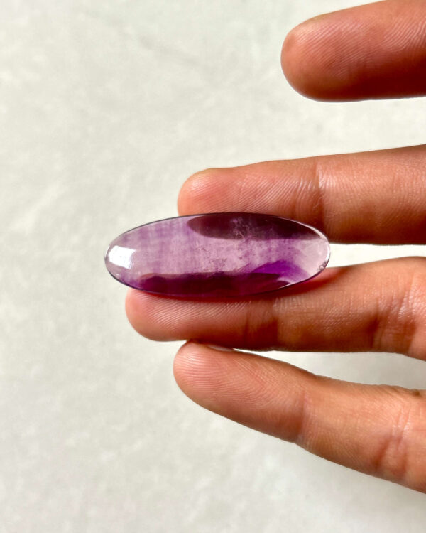 Large Natural Rainbow Fluorite Stone Cabochon