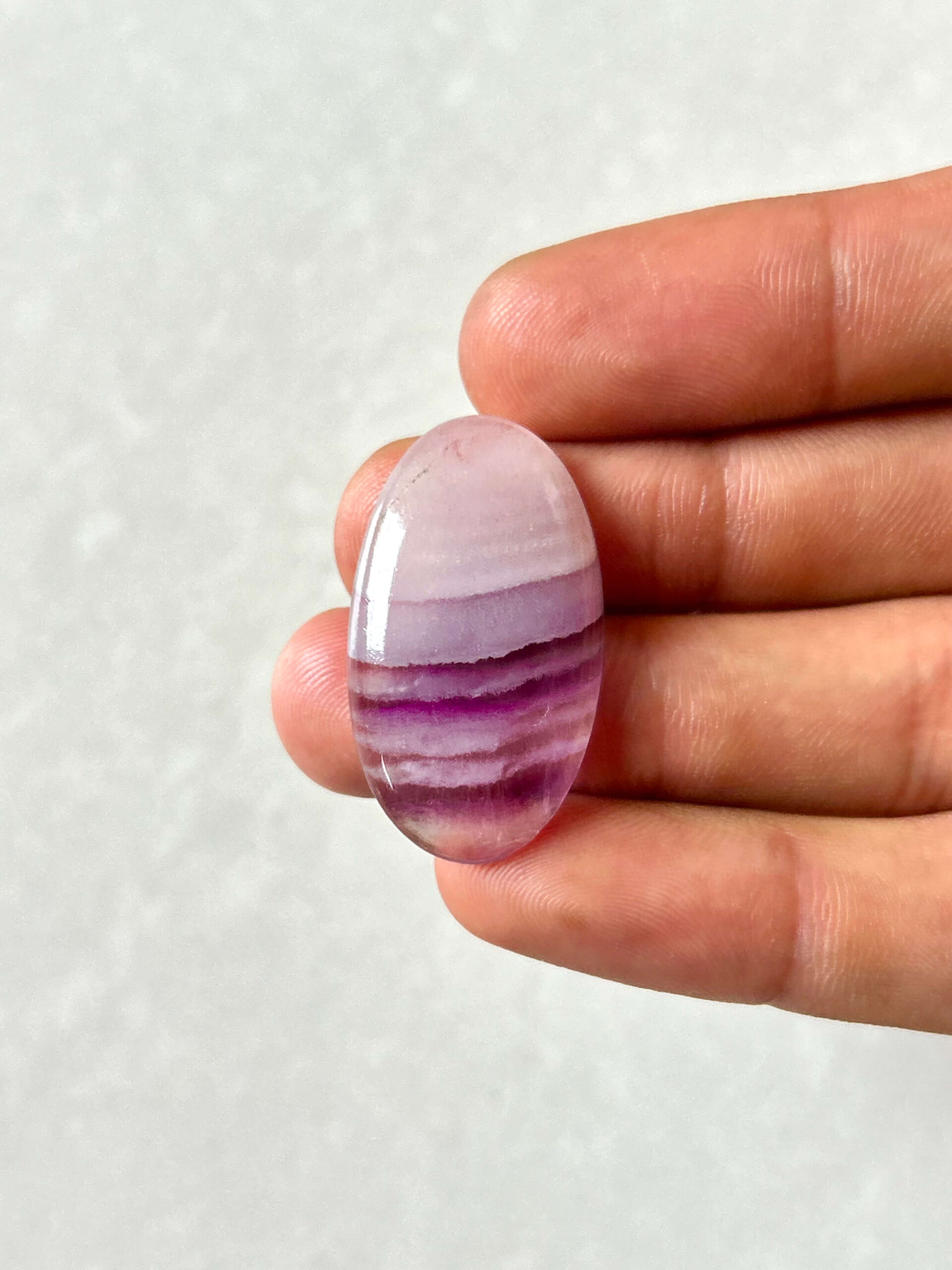 33mm Natural Rainbow Fluorite Gemstone Cabochon