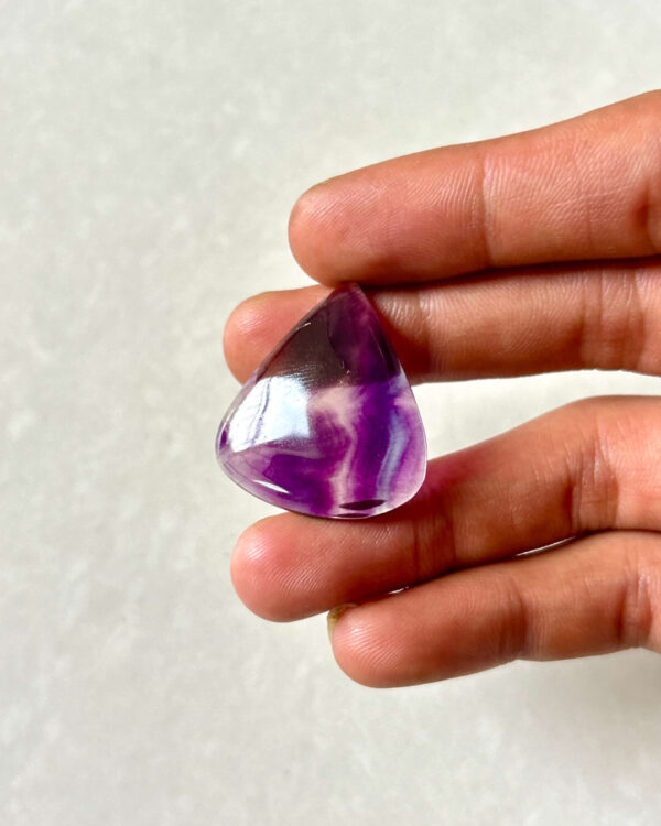 32mm Natural Rainbow Fluorite Cabochon