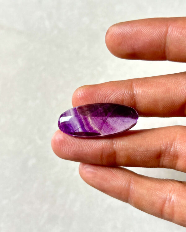 34mm Natural Rainbow Fluorite Stone Cabochon