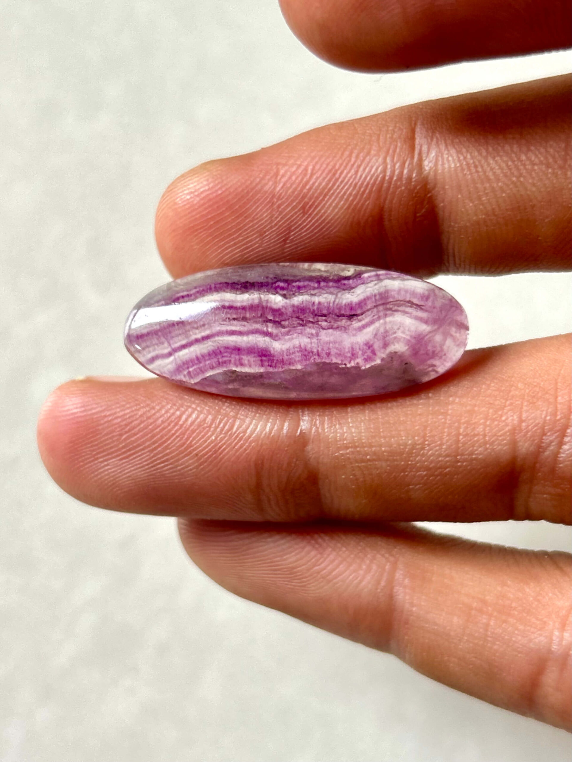 32mm Natural Rainbow Fluorite Gemstone Cabochon