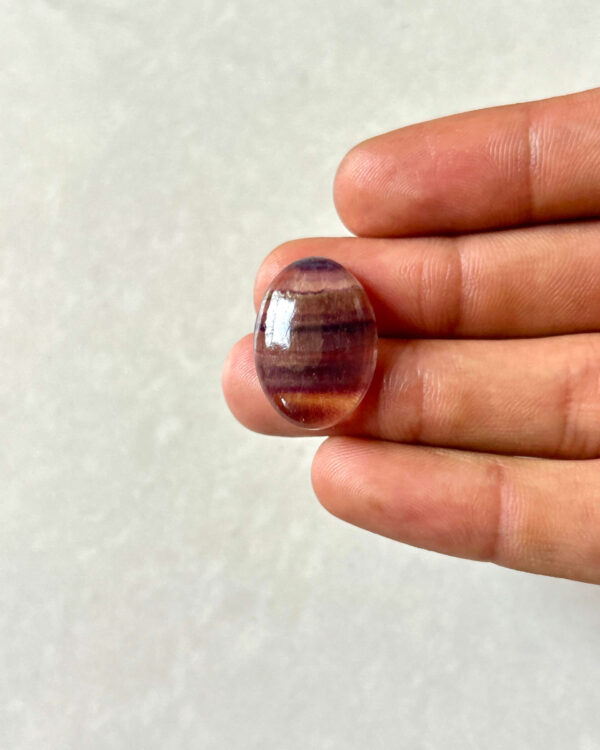 24mm Natural Rainbow Fluorite Cabochon