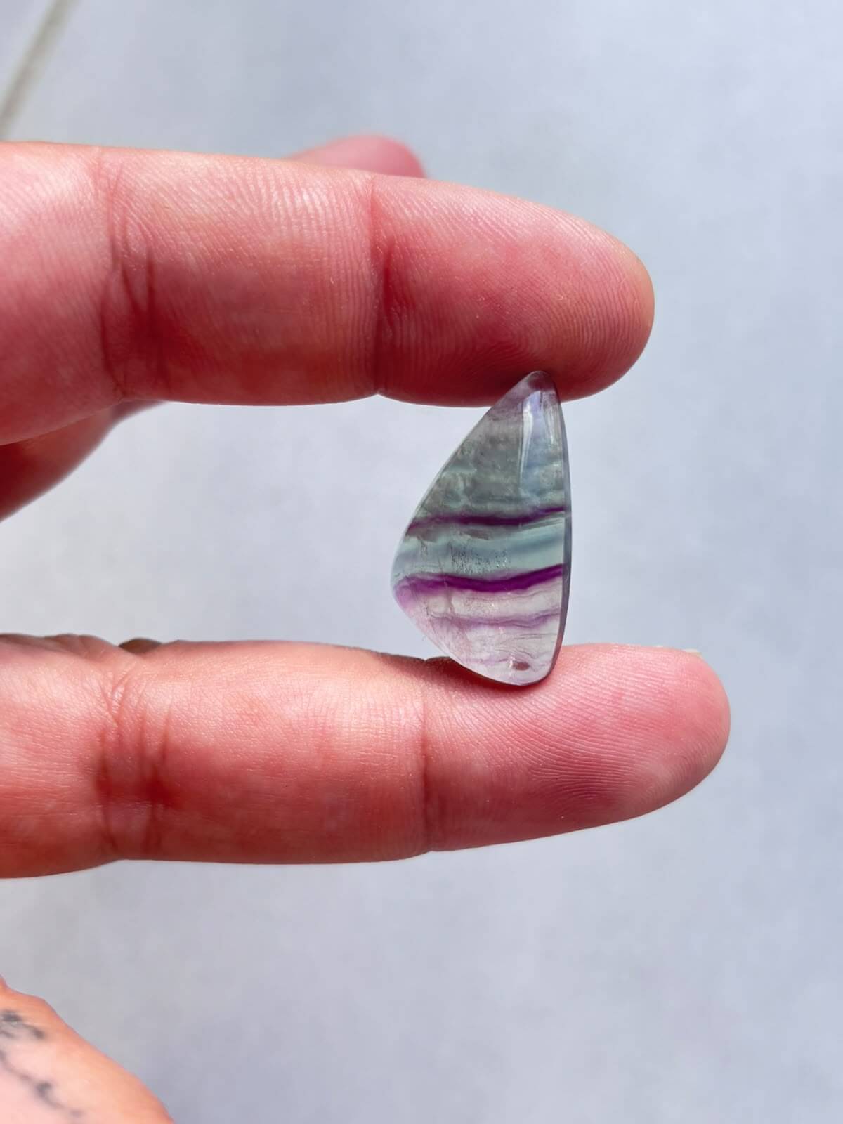 29mm Natural Rainbow Fluorite Gemstone Cabochon - Image 2