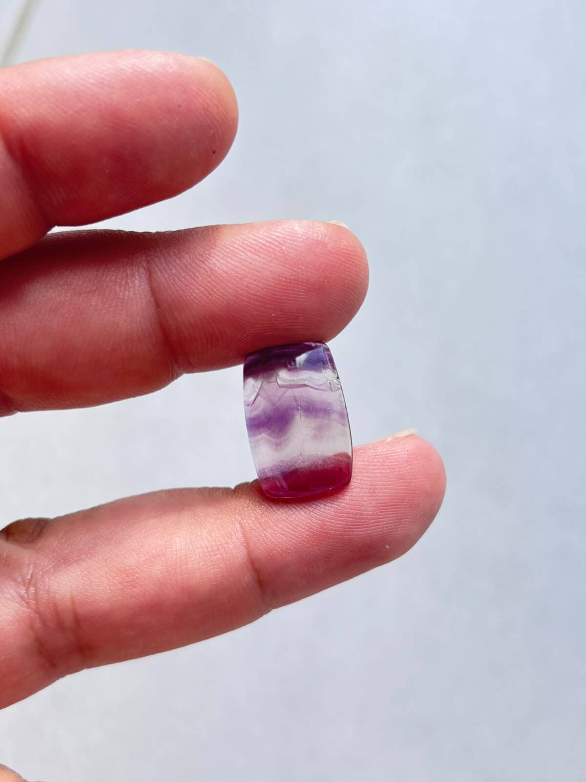 20mm Natural Rainbow Fluorite Stone Cabochon - Image 2