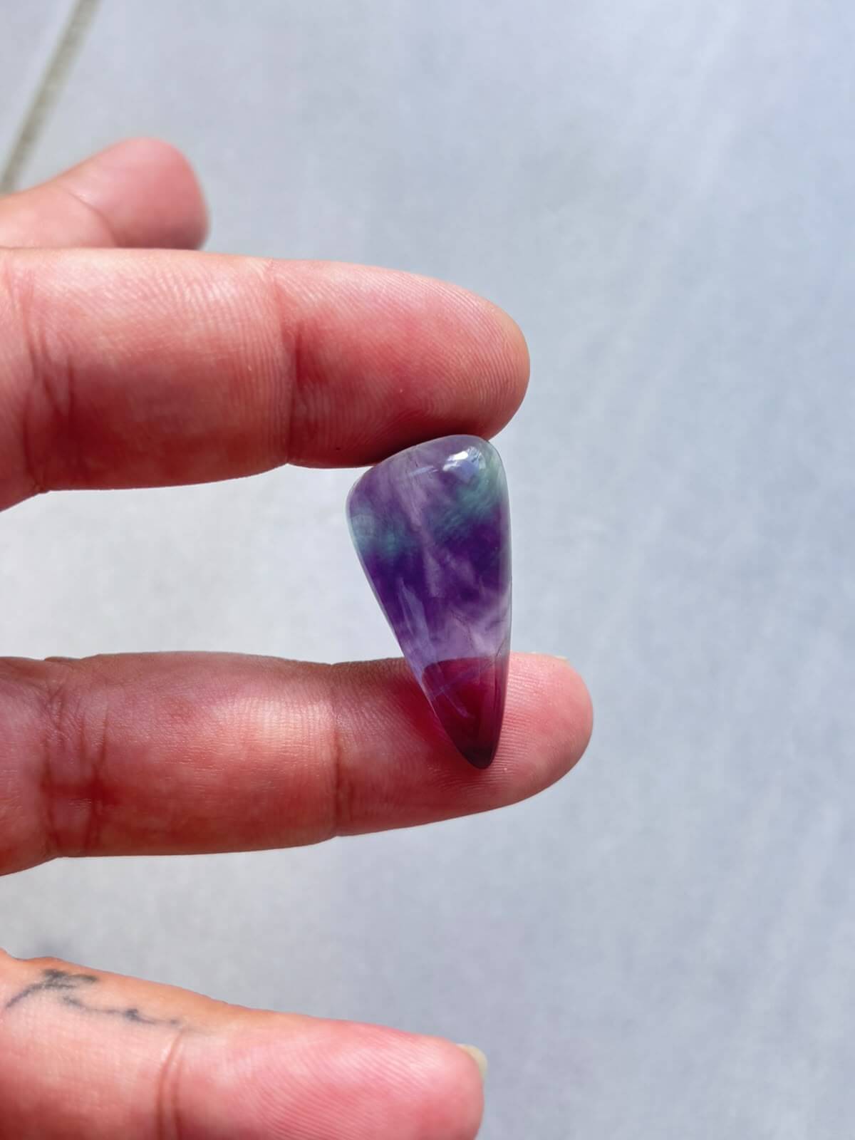 Large Natural Rainbow Fluorite Cabochon - Image 2