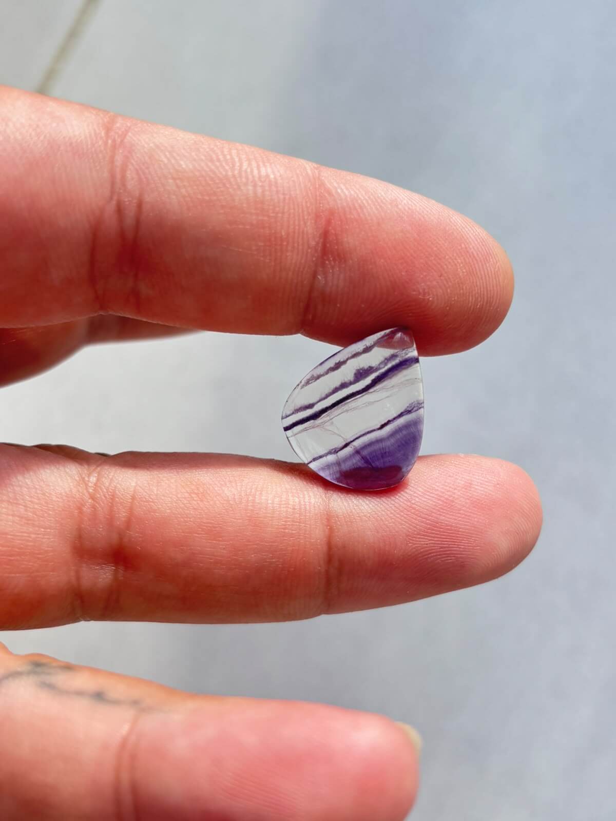 Natural Rainbow Fluorite Cabochon for Jewelry Making - Image 2
