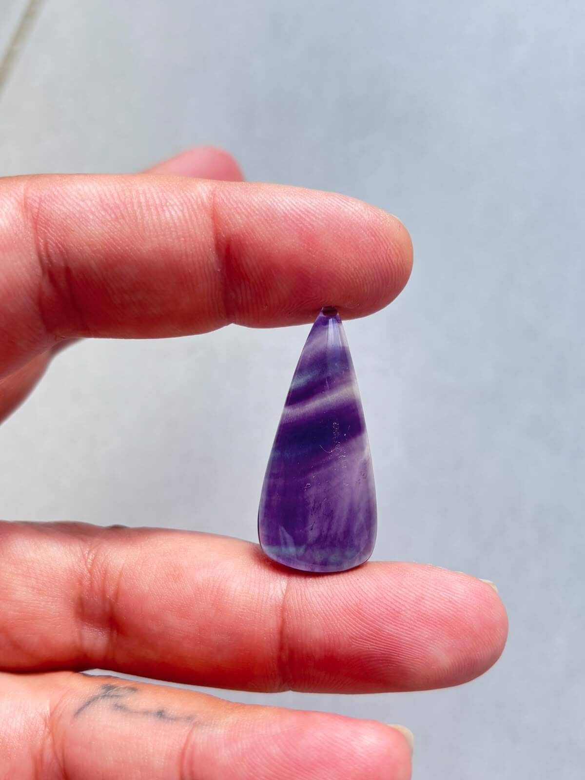 Large Natural Rainbow Fluorite Cabochon - Image 2