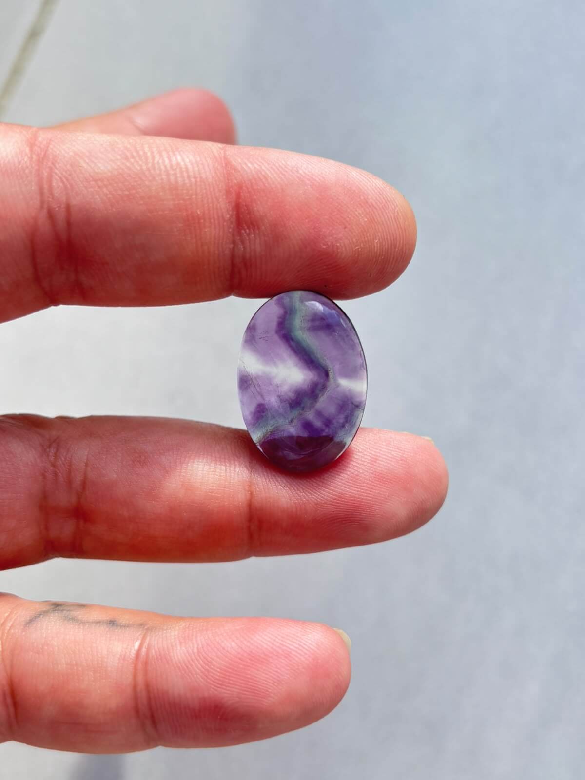 Natural Rainbow Fluorite Cabochon – One of a Kind - Image 2