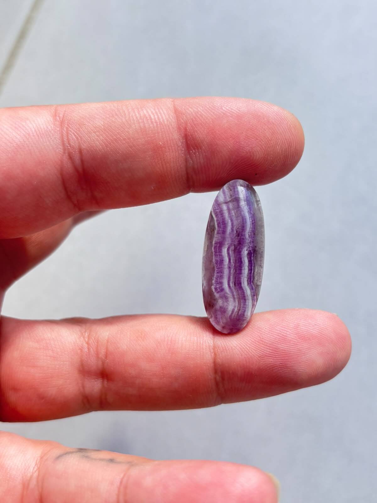 32mm Natural Rainbow Fluorite Gemstone Cabochon - Image 2
