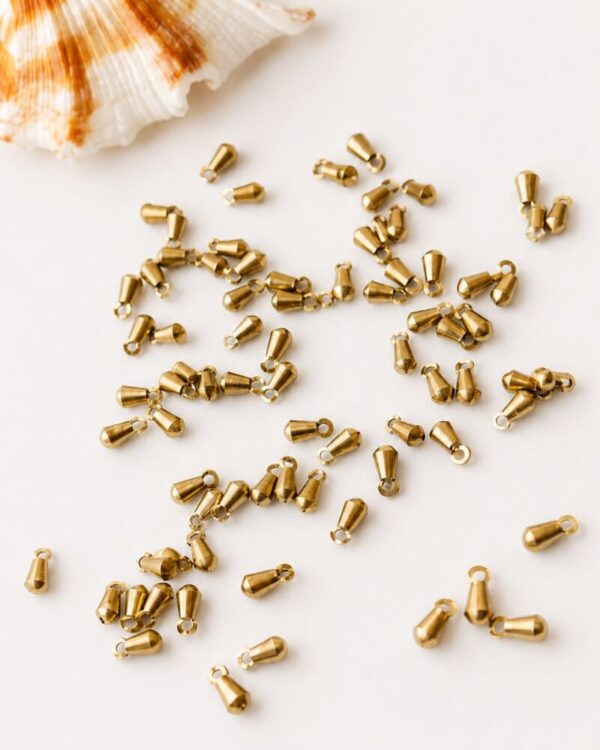 9MM Teardrop Brass Charms – 35 PCS