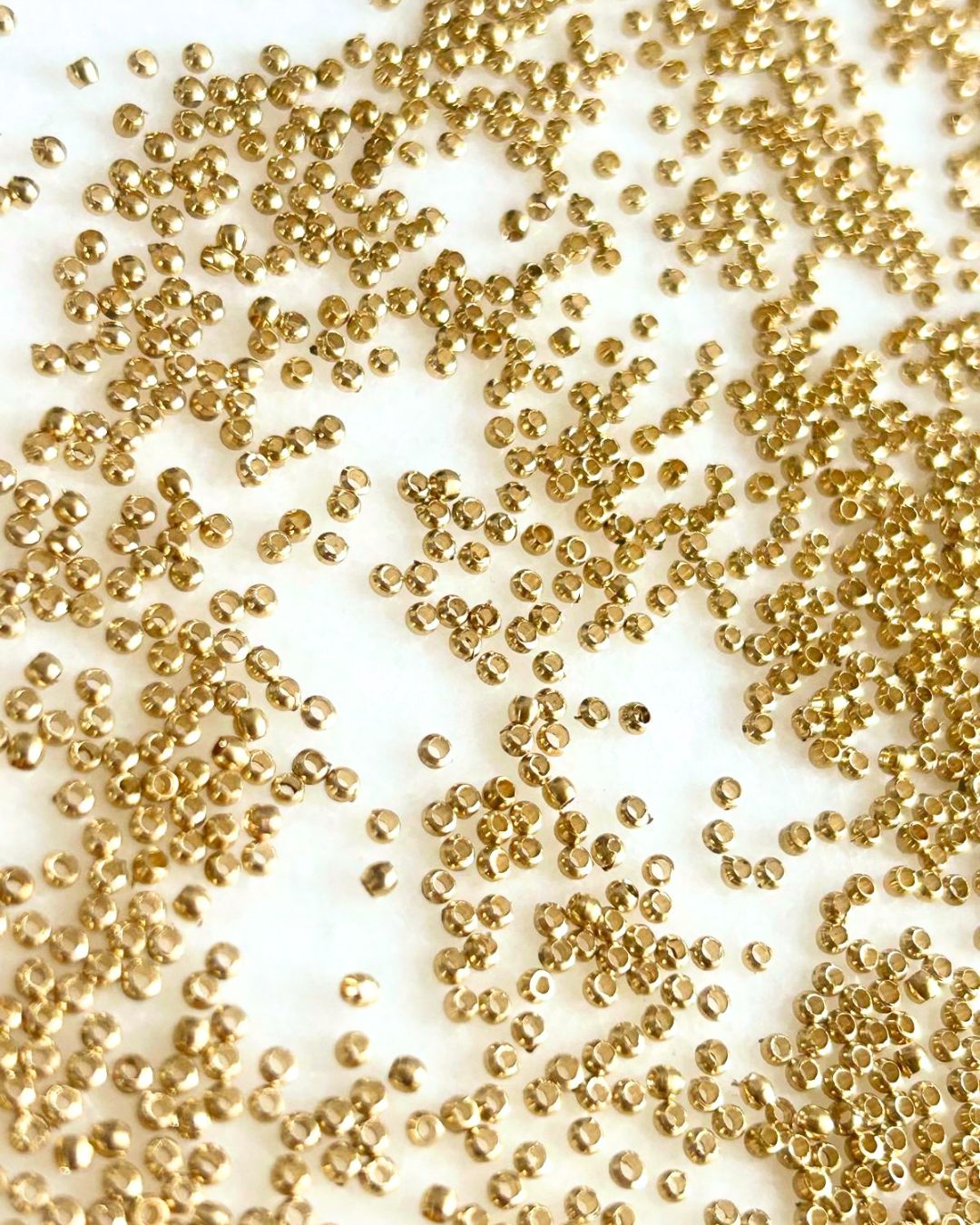 1mm Brass Round Beads – 20g ≈ 410 Beads