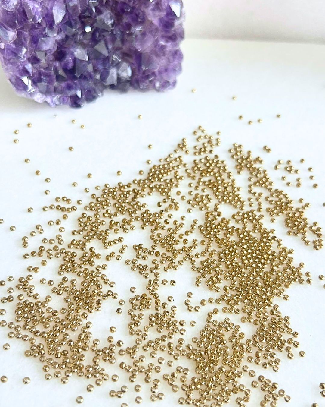 1mm Brass Round Beads – 20g ≈ 410 Beads - Image 3