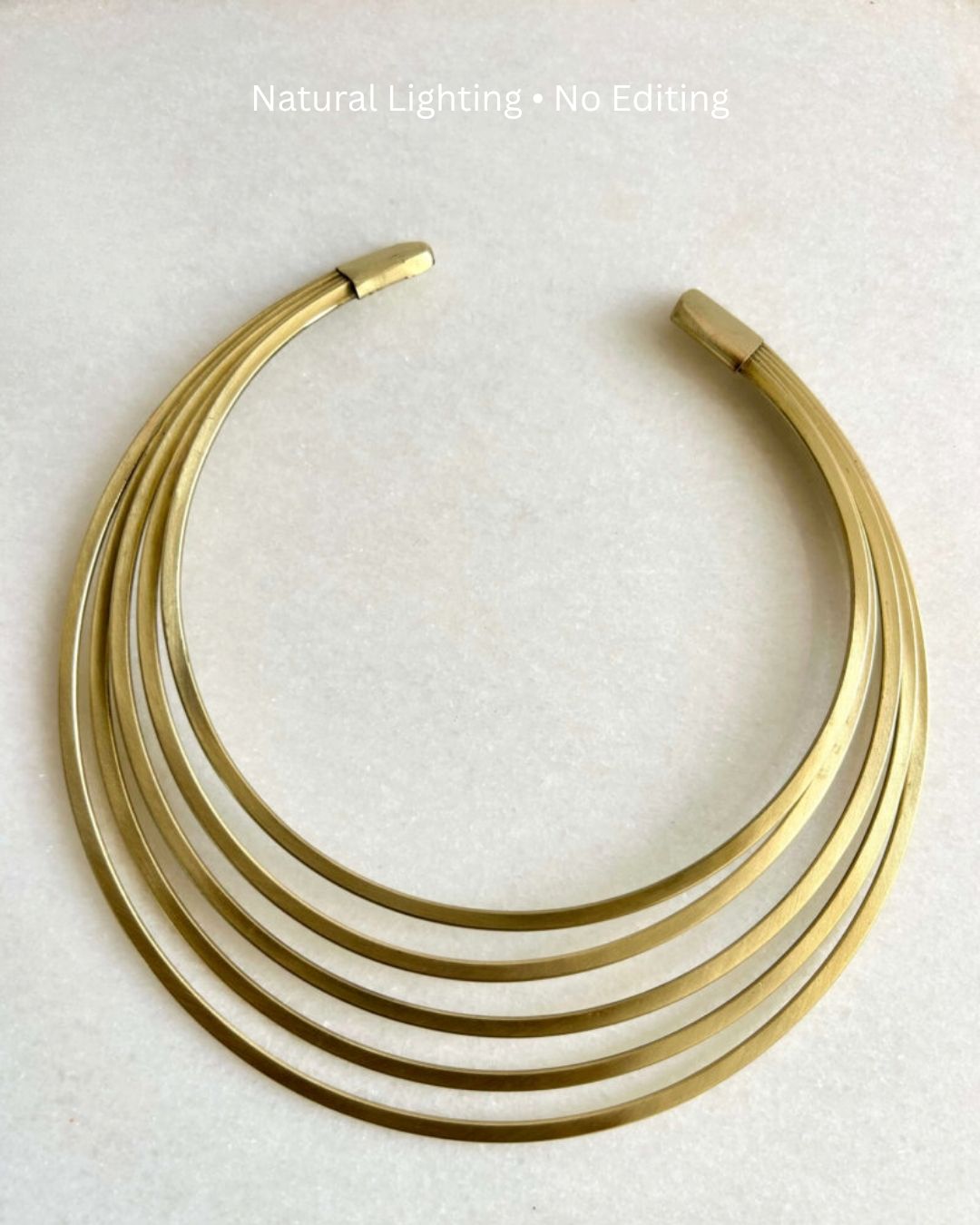 Classic Smooth Layered Brass Choker - Image 5