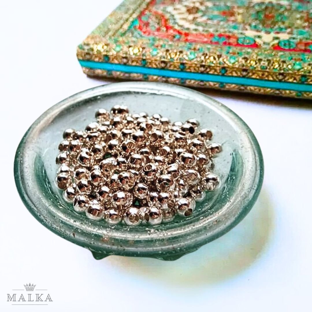 3mm Silver-Filled Round Beads – 20g ≈ 125 Beads - Image 3