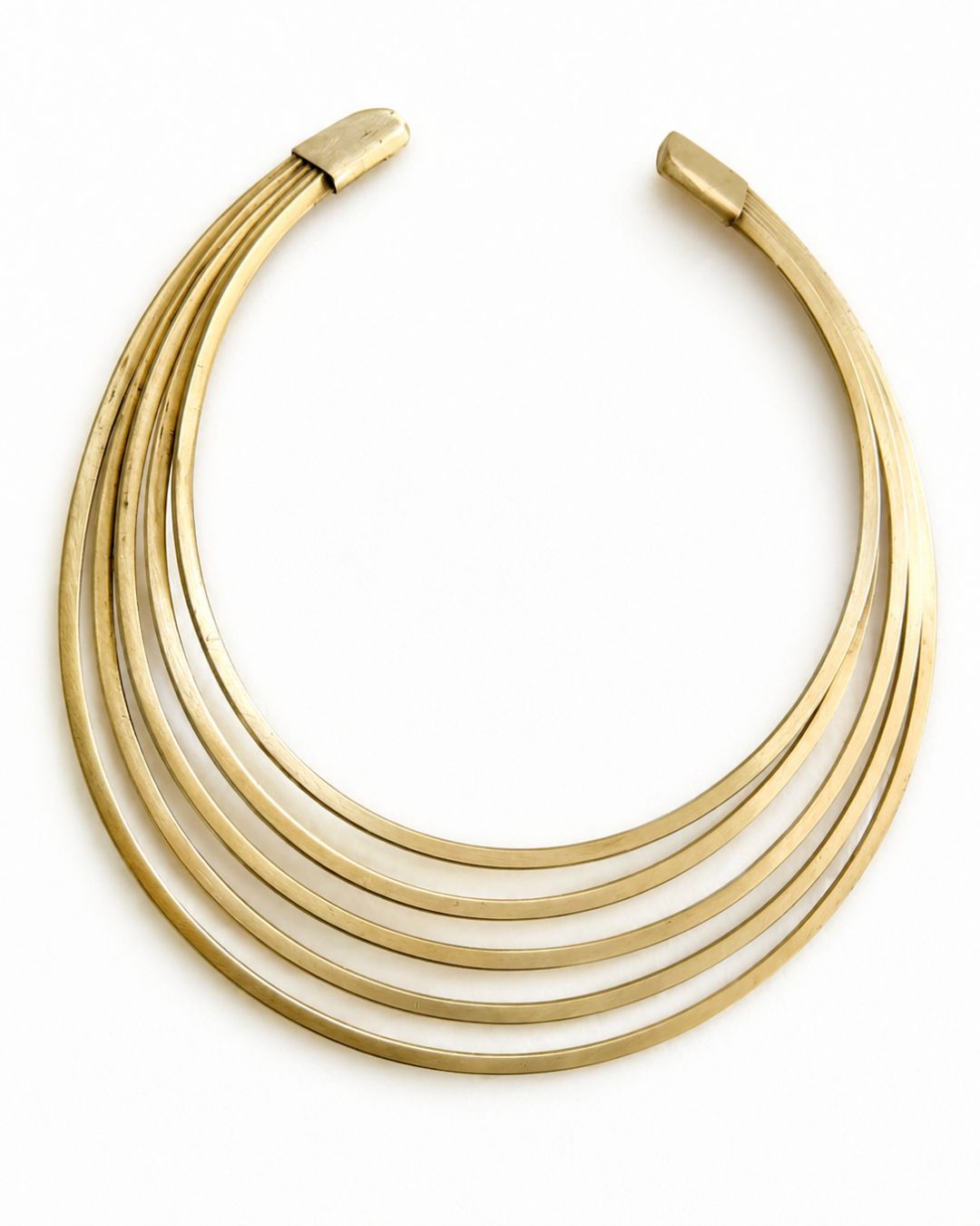 Classic Smooth Layered Brass Choker - Image 3