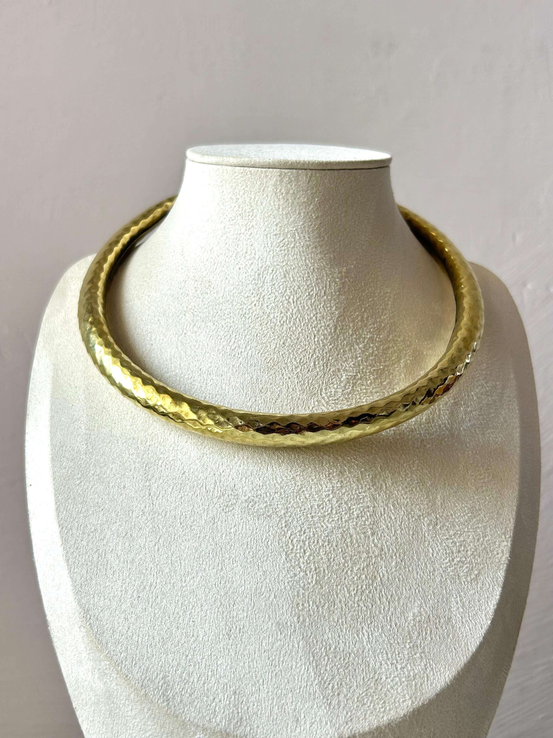 Hammered Shine Finish Brass Choker - Image 6