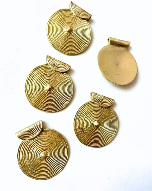 Big Spiral Brass Pendant – 1 Piece