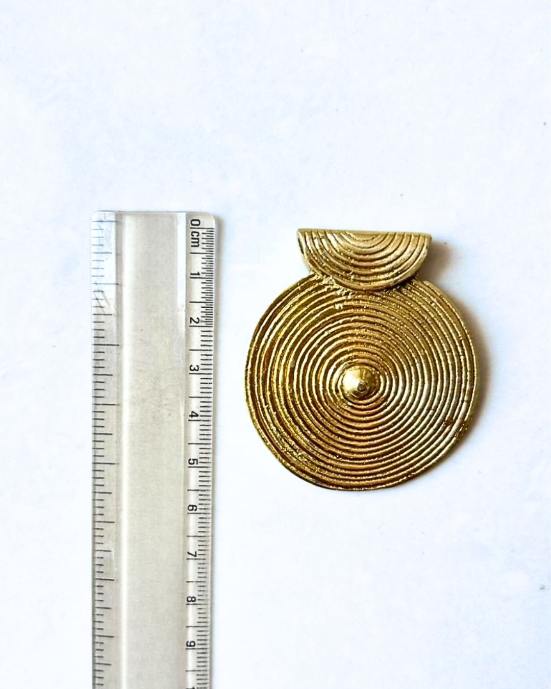 Big Spiral Brass Pendant – 1 Piece - Image 2