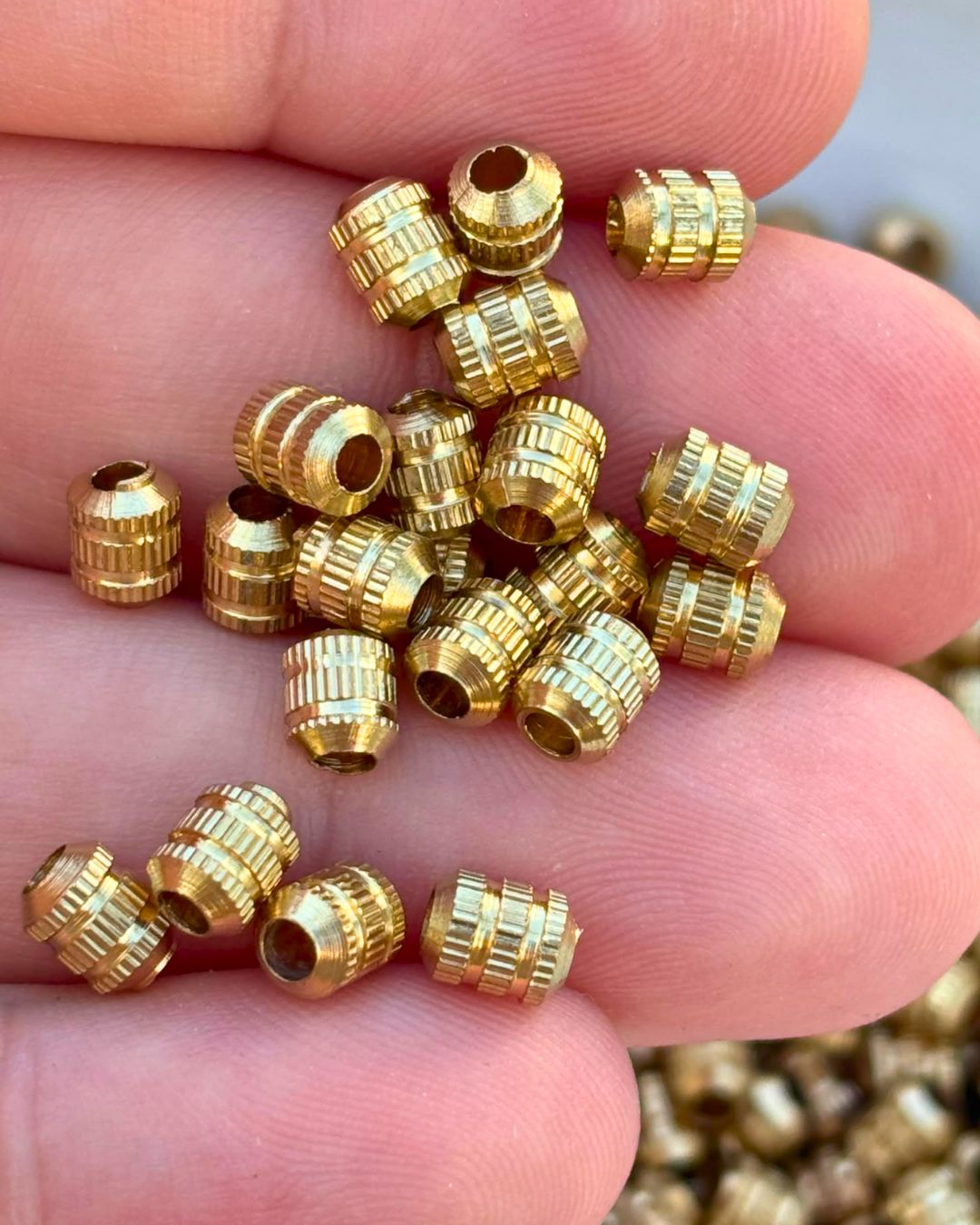 6mm Brass Pipe Beads – 10g - Image 4