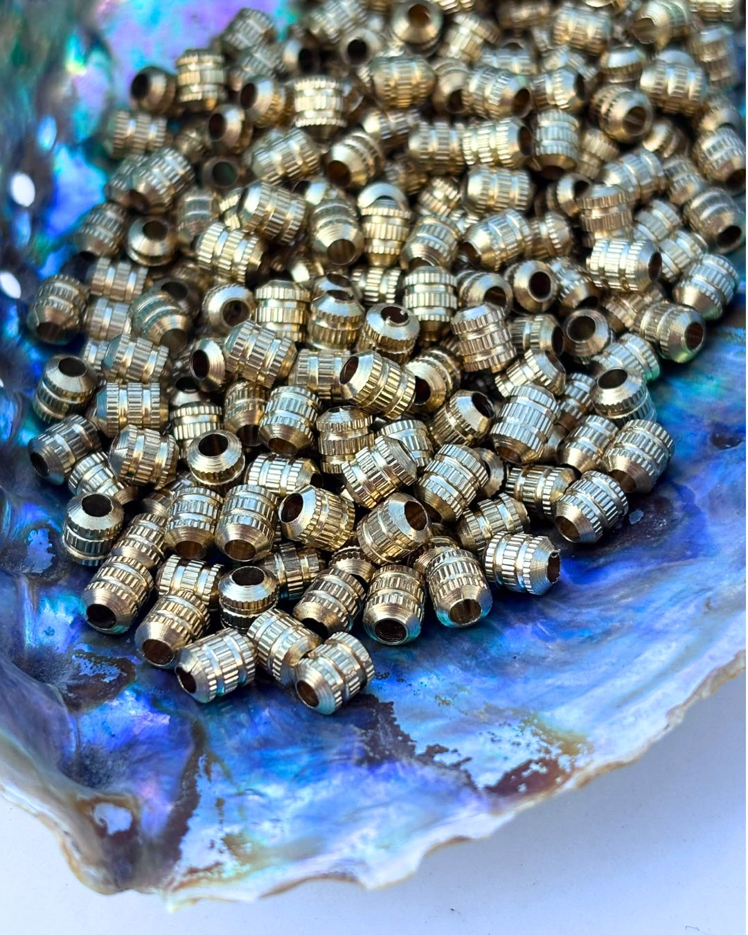 6mm Brass Pipe Beads – 10g