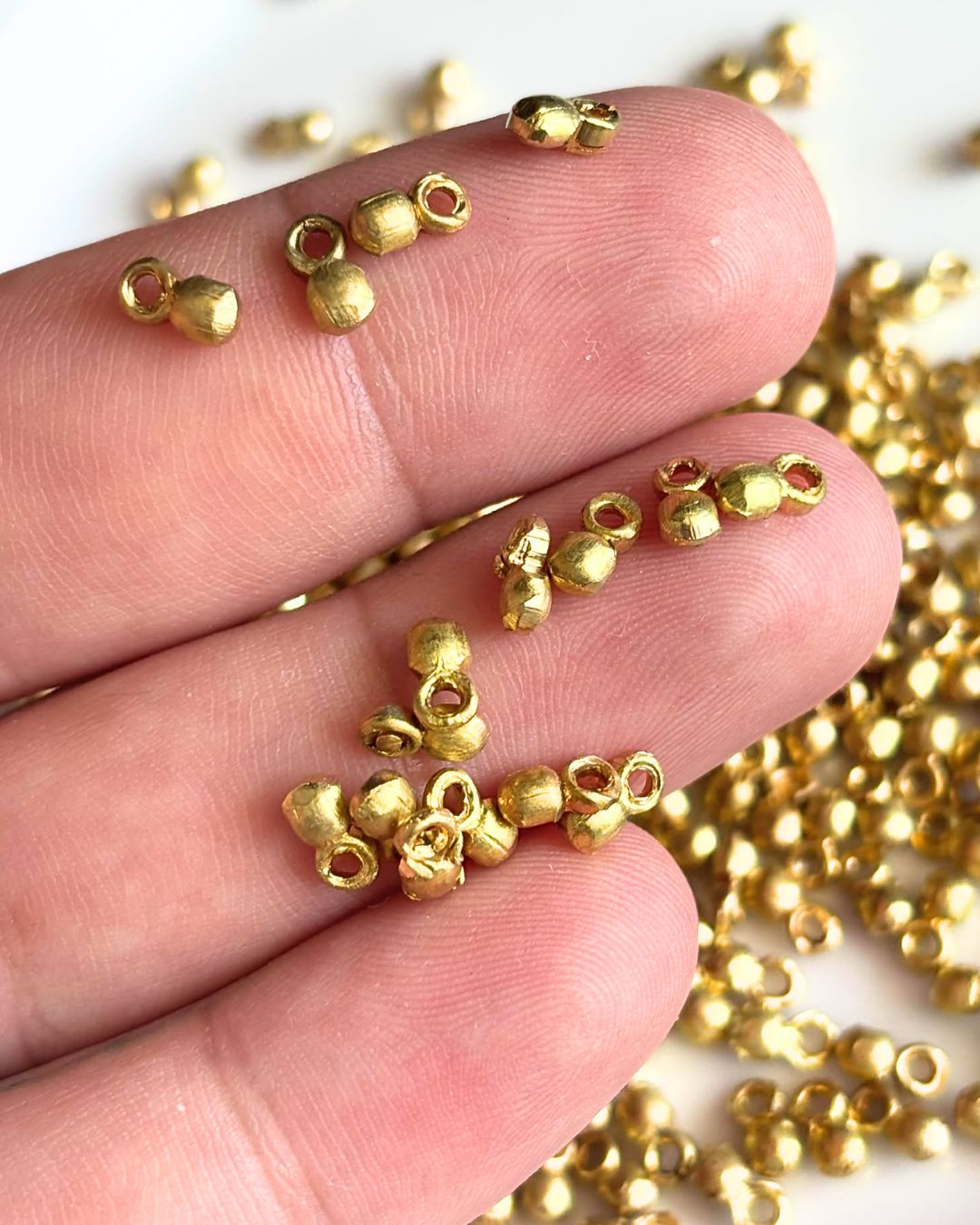 6X3MM Round Drop Brass Charms – 48 PCS - Image 2