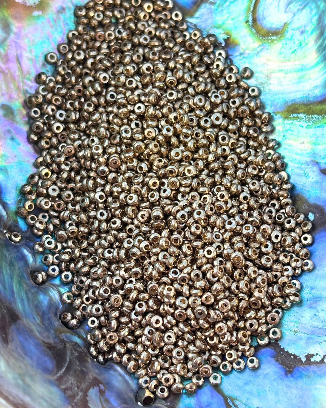 1mm Brass Tyre Spacer Beads – 10g - Image 5