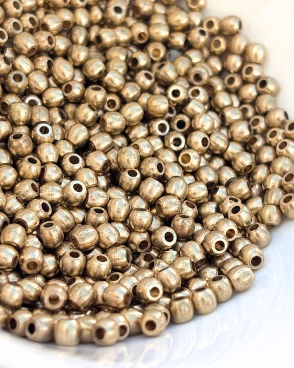 4mm Brass Spherical Beads – 10g