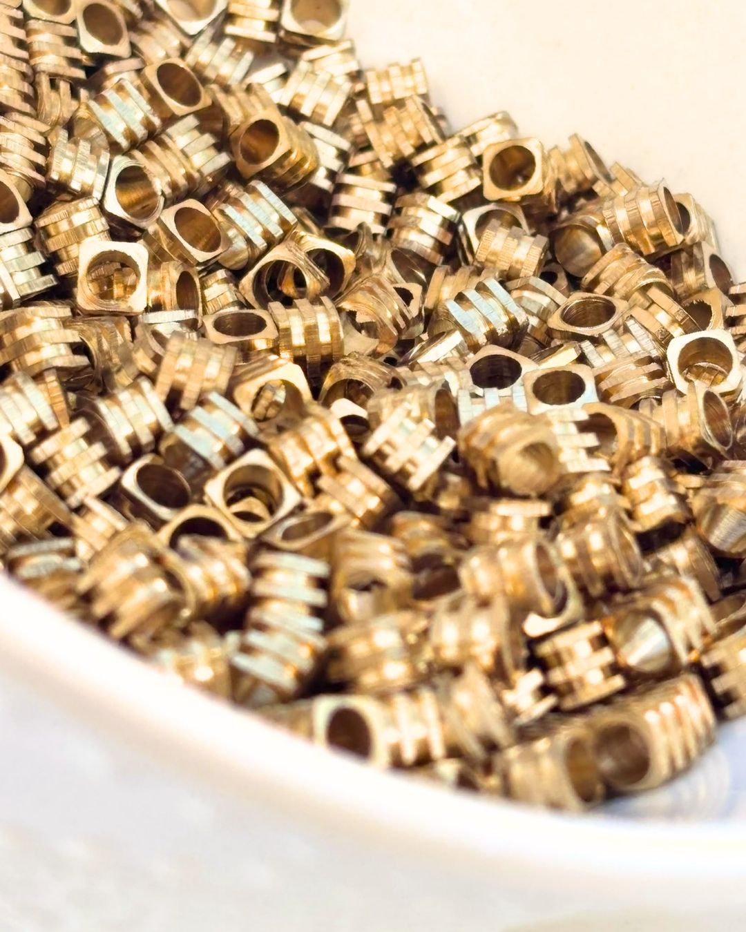 4mm Brass Square Geometric Beads – 10g - Image 2