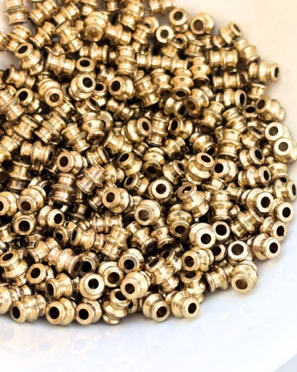 6mm Brass Spool Beads – 10g