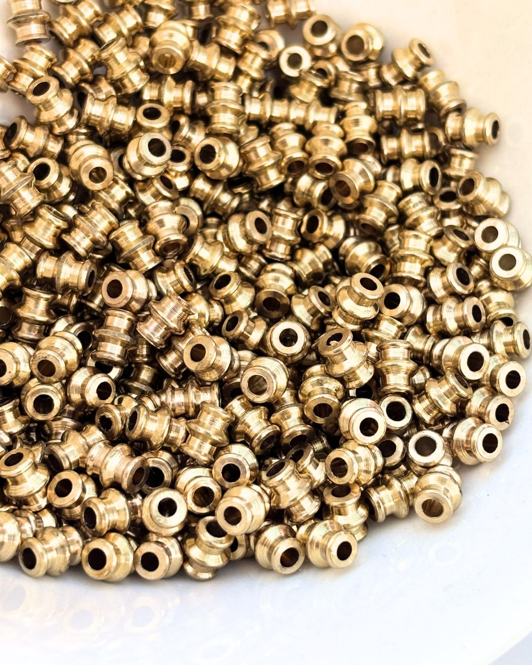 6mm Brass Spool Beads – 10g