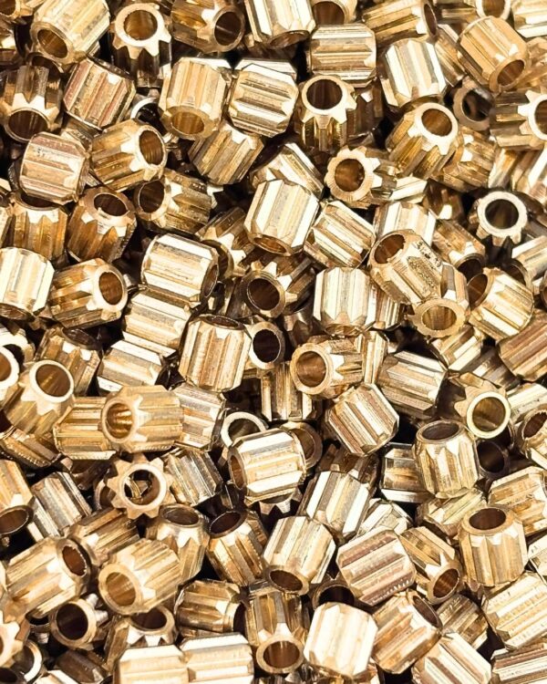 4mm Brass Pipe Geometric Beads – 10g