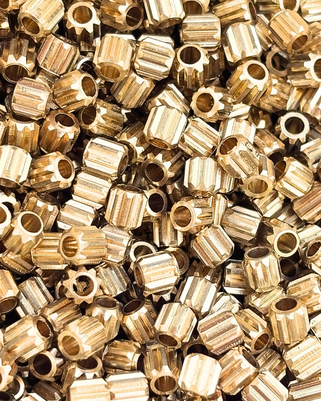 4mm Brass Pipe Geometric Beads – 10g