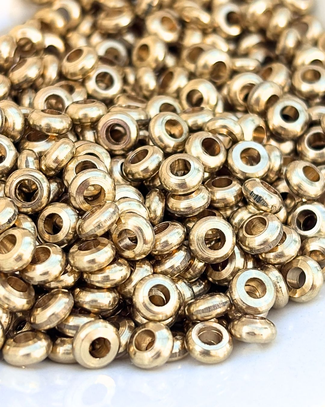 2mm Brass Donut Beads – 10g