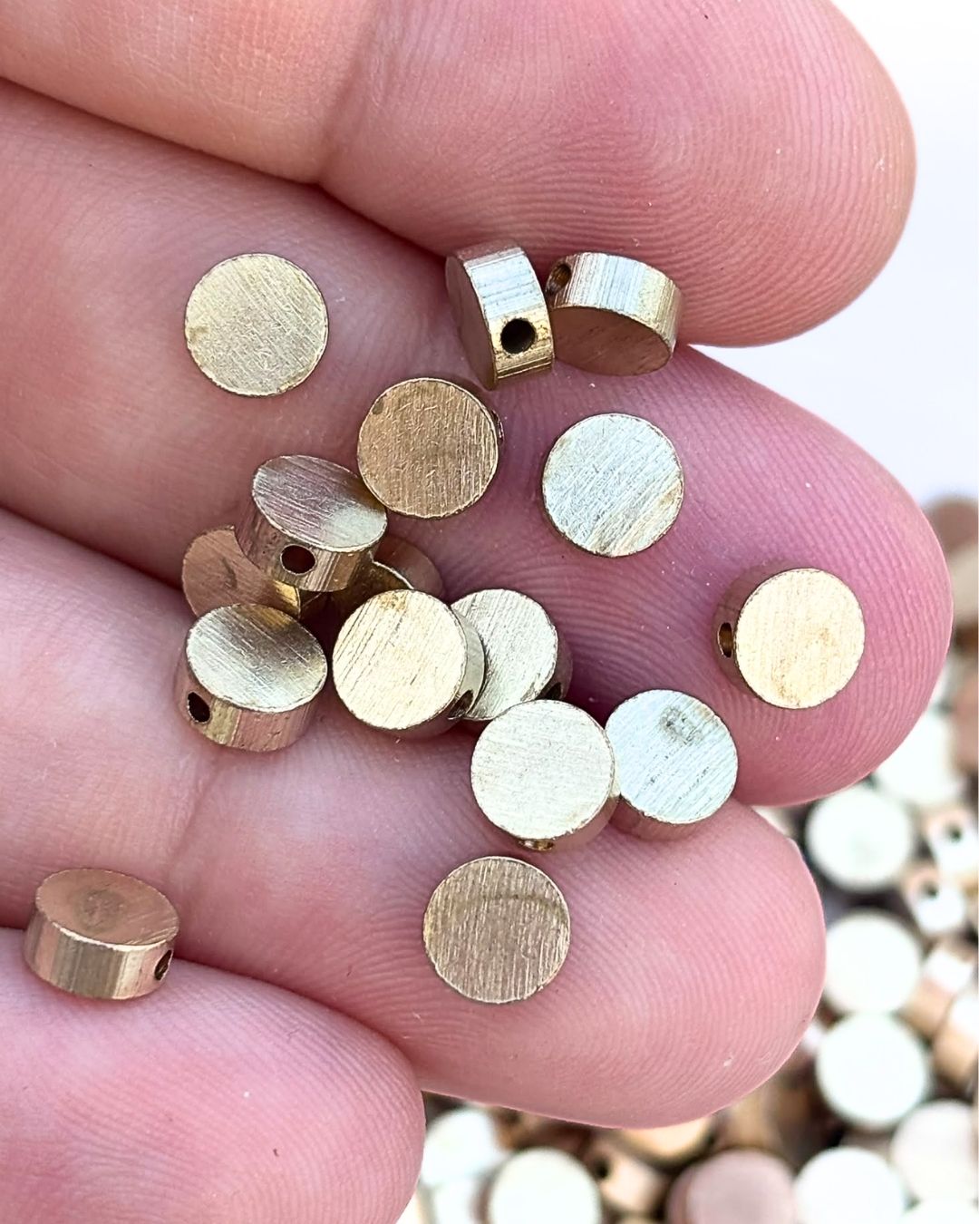 3mm Brass Coin Beads – 10g - Image 3