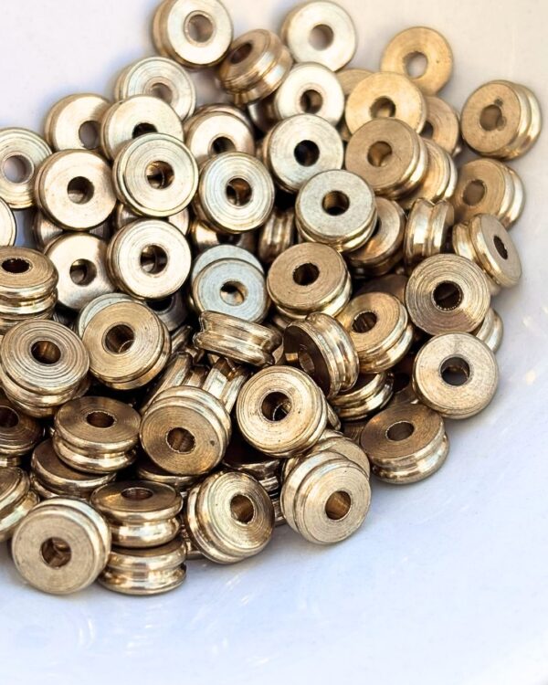 3.5mm Brass Rondelle Tyre Beads – 10g