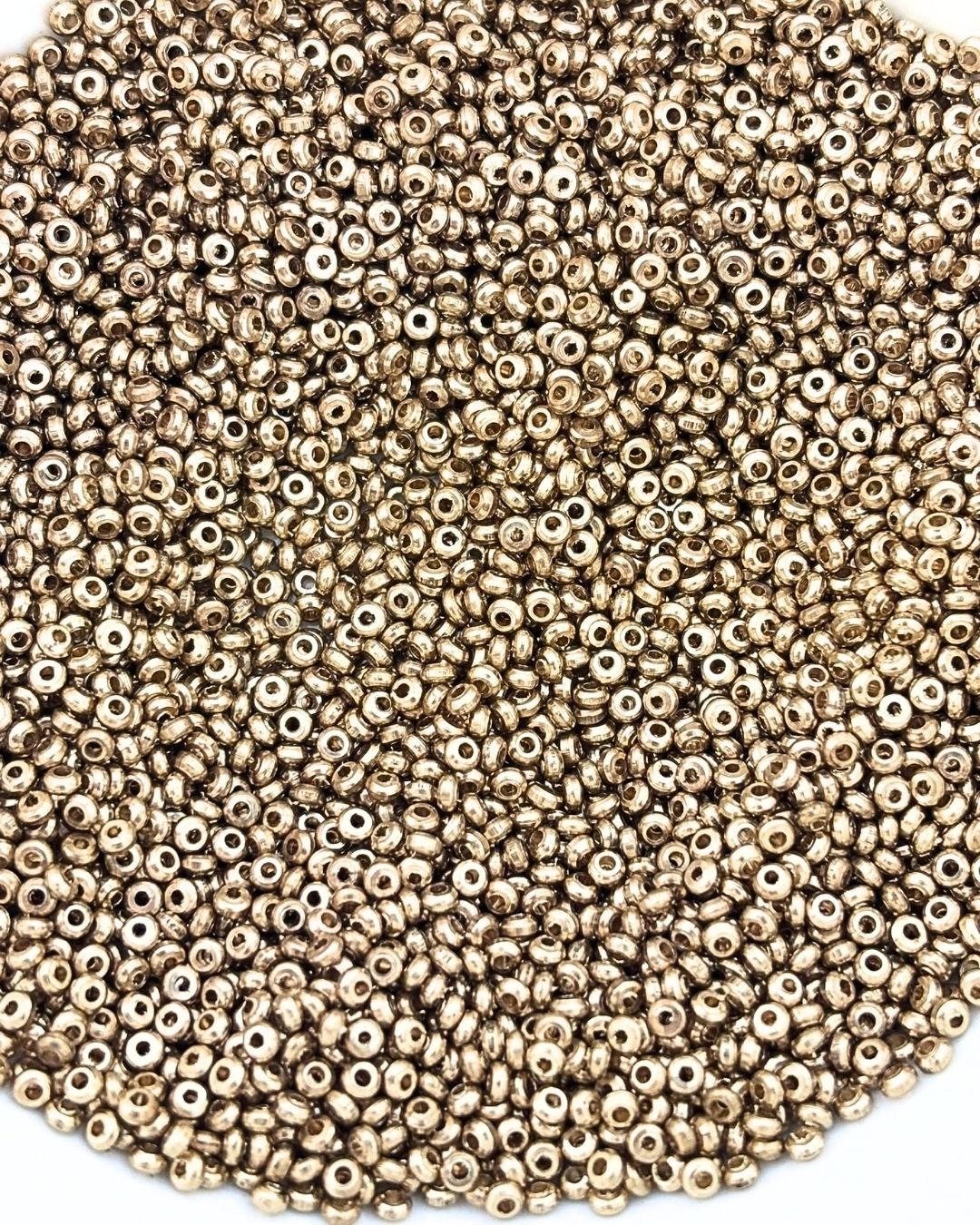 1mm Brass Tyre Spacer Beads – 10g - Image 2