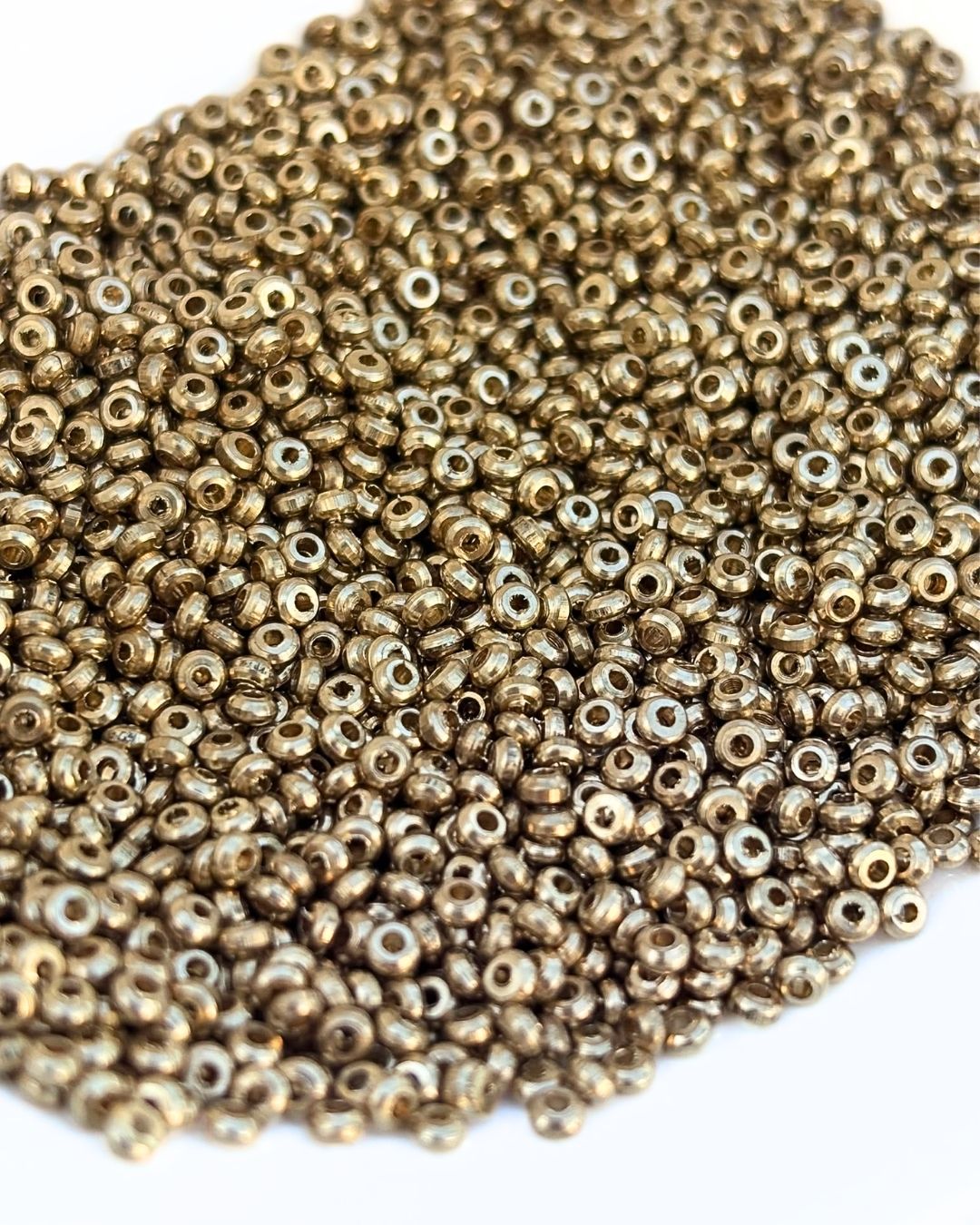 1mm Brass Tyre Spacer Beads – 10g - Image 3