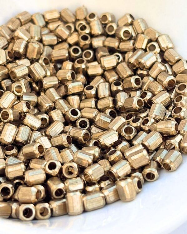 6mm Brass Cylindrical Beads – 10g