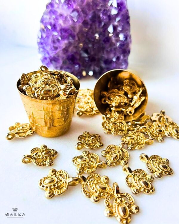 Ethnic Brass Charms – Pack of 5 Pieces