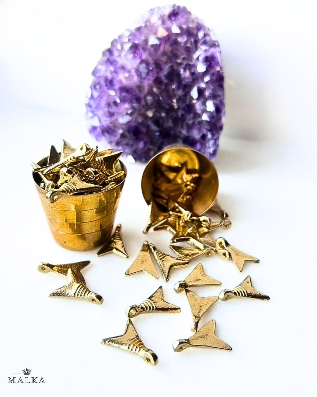 Chevron Arrow Brass Charms – Pack of 10 Pieces - Image 3