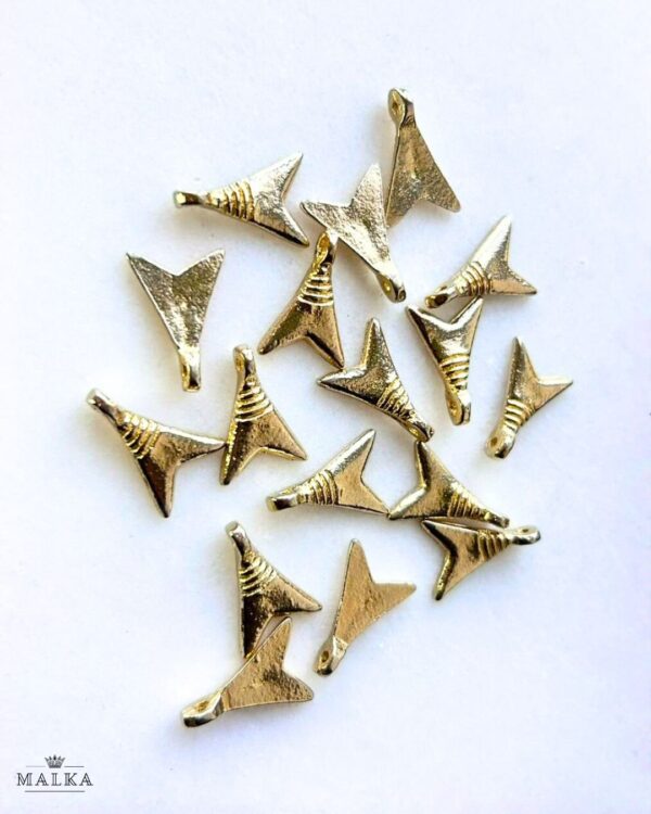 Chevron Arrow Brass Charms – Pack of 10 Pieces