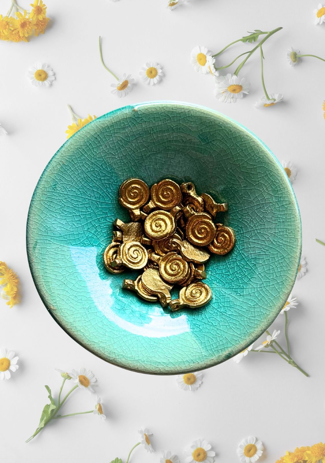 Spiral Brass Charms 15mm – Pack of 10 Pieces - Image 3