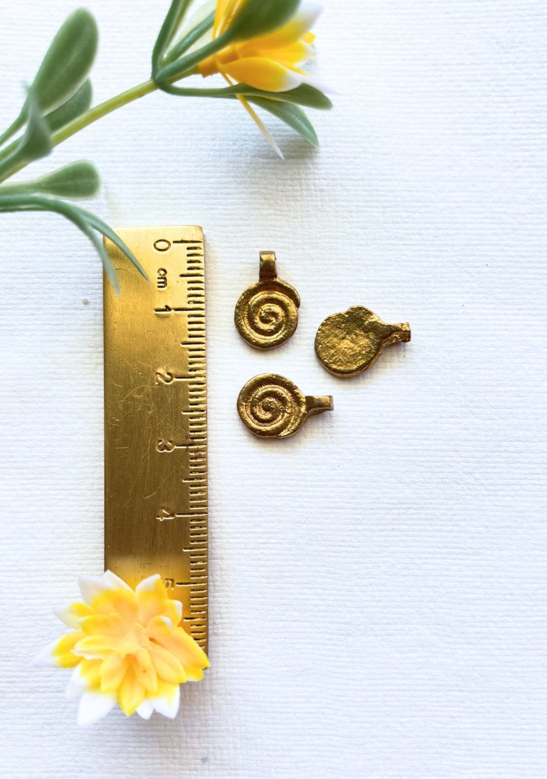 Spiral Brass Charms 15mm – Pack of 10 Pieces - Image 6