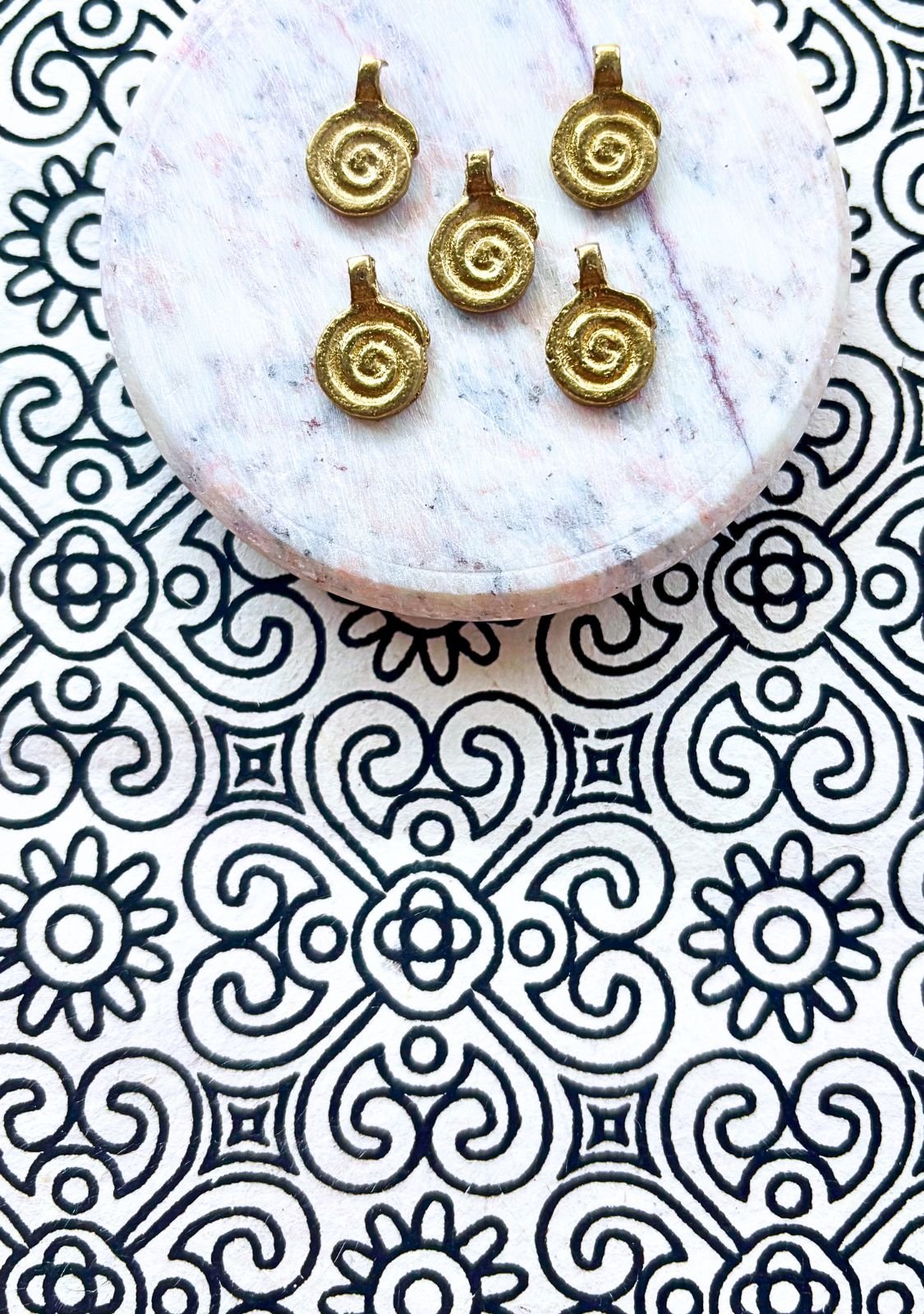 Spiral Brass Charms 15mm – Pack of 10 Pieces - Image 5