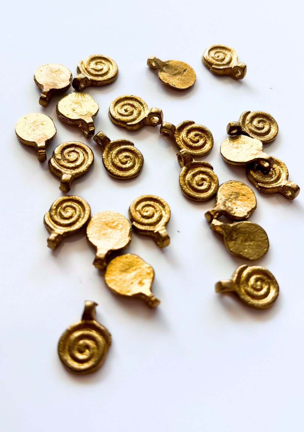 Spiral Brass Charms 15mm – Pack of 10 Pieces - Image 4