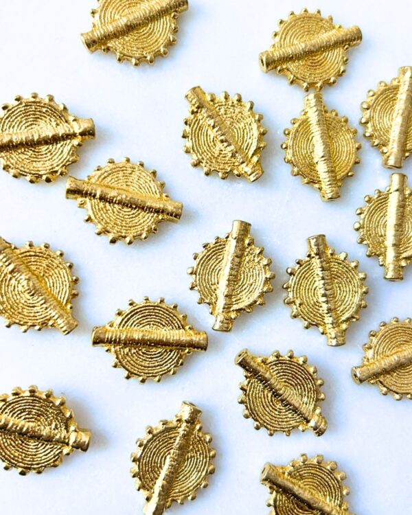 Tribal Leaf Brass Charms – Pack of 3 Pieces