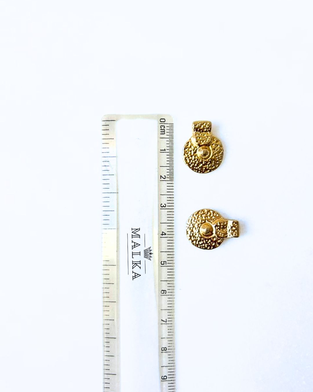Donut Rustic Textured Brass Charms – Pack of 5 Pieces - Image 3