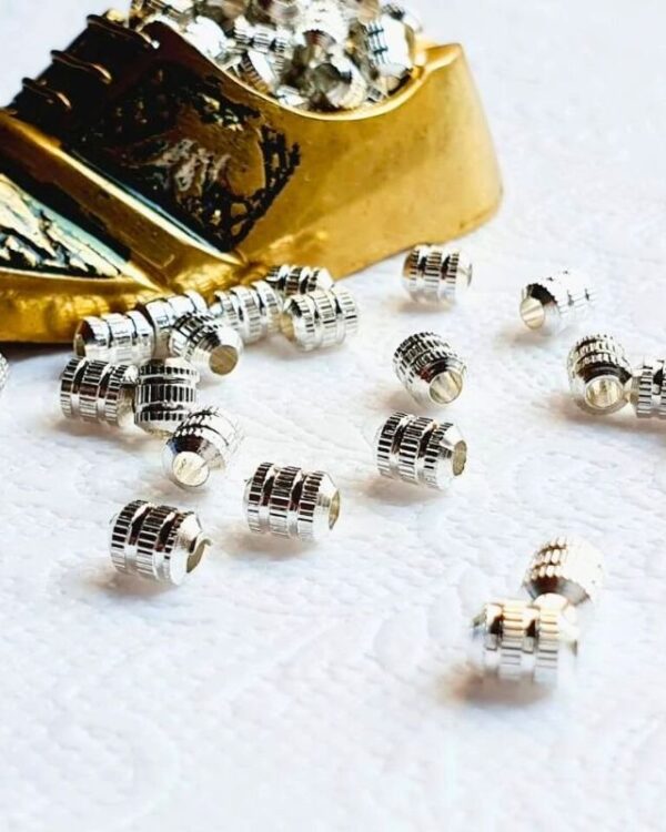6mm Silver-Filled Brass Pipe Beads – 10g