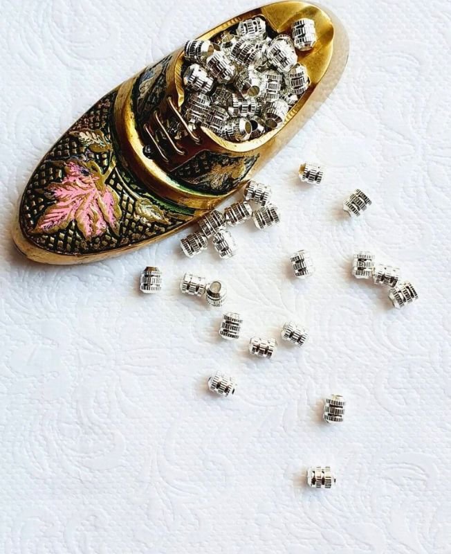 6mm Silver-Filled Brass Pipe Beads – 10g - Image 5